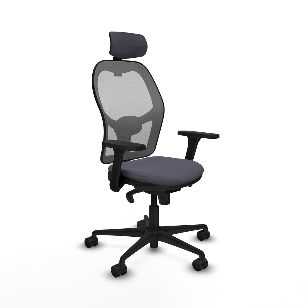 Jorquera sincro malla gris bali gris oscuro brazos 3D base nailon cabecero 2D ruedas 65mm nailon