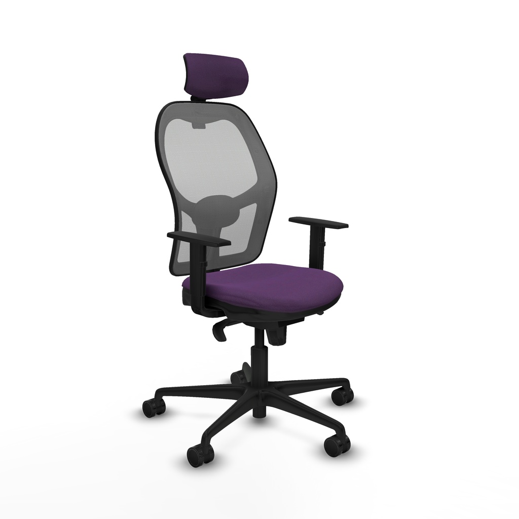 Jorquera sincro malla gris bali morado brazos 1D base nailon cabecero 2D ruedas 65mm nailon