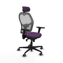 Jorquera sincro malla gris bali morado brazos 3D base nailon cabecero 2D ruedas 65mm engomada