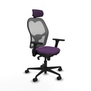 Jorquera sincro malla gris bali morado brazos 3D base nailon cabecero 2D ruedas 65mm nailon