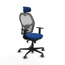 Jorquera sincro malla gris similpiel azul brazos 1D base nailon cabecero 2D ruedas 65mm engomada