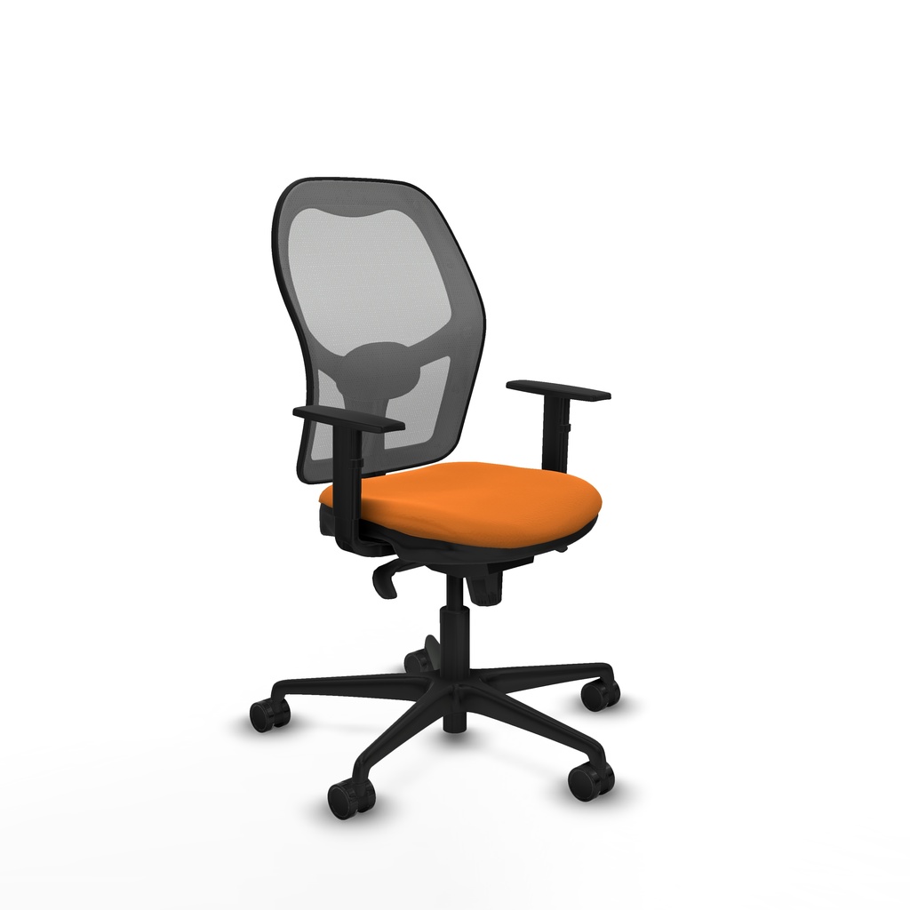 Jorquera sincro malla gris similpiel naranja brazos 1D base nailon  ruedas 65mm nailon