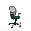 Jorquera sincro malla gris similpiel verde botella brazos 1D base nailon  ruedas 65mm engomada