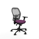 Jorquera sincro malla gris similpiel morado brazos 3D base nailon  ruedas 65mm nailon