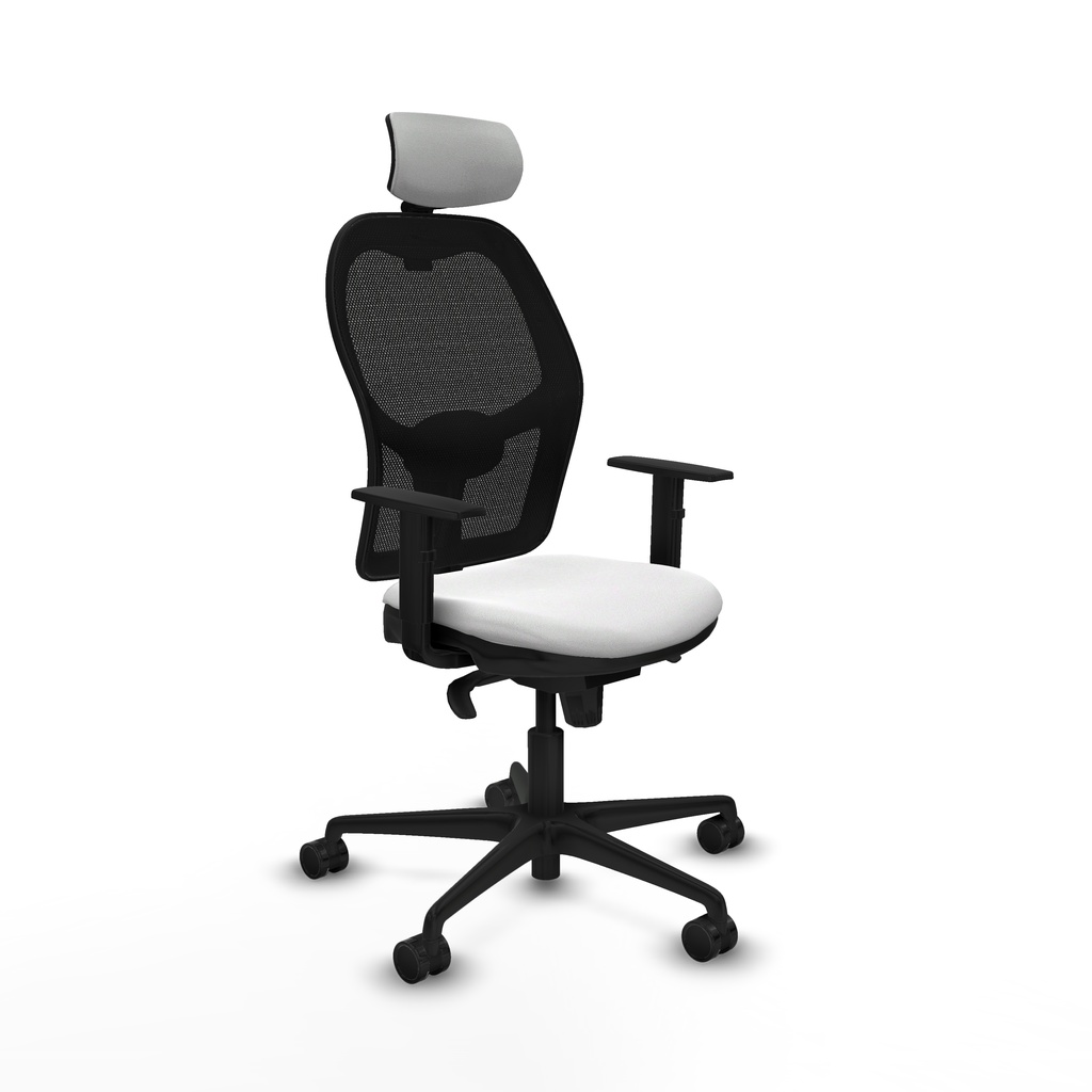 Jorquera sincro malla negra bali blanco brazos 1D base nailon cabecero 2D ruedas 65mm nailon