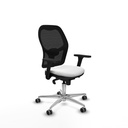 Jorquera sincro malla negra bali blanco brazos 3D base aluminio  ruedas 65mm engomada