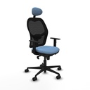 Jorquera sincro malla negra bali azul cielo brazos 1D base nailon cabecero fijo ruedas 65mm nailon