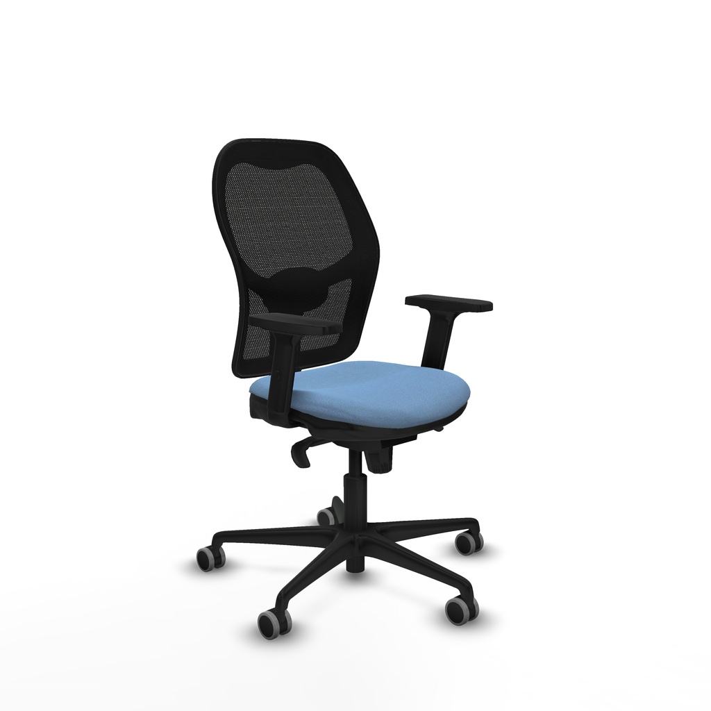 Jorquera sincro malla negra bali azul cielo brazos 2D base nailon  ruedas 65mm engomada