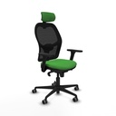 Jorquera sincro malla negra bali verde brazos 3D base nailon cabecero 2D ruedas 65mm engomada