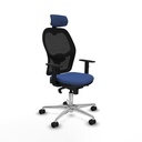Jorquera sincro malla negra bali azul marino brazos 1D base aluminio cabecero 2D ruedas 65mm nailon