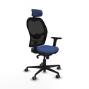 Jorquera sincro malla negra bali azul marino brazos 2D base nailon cabecero 2D ruedas 65mm engomada