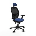 Jorquera sincro malla negra bali azul marino brazos 2D base nailon cabecero fijo ruedas 65mm nailon
