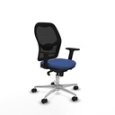 Jorquera sincro malla negra bali azul marino brazos 2D base aluminio  ruedas 65mm nailon