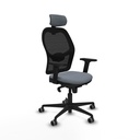 Jorquera sincro malla negra bali gris brazos 2D base nailon cabecero 2D ruedas 65mm engomada