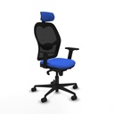 Jorquera sincro malla negra bali azul brazos 2D base nailon cabecero 2D ruedas 65mm nailon