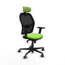 Jorquera sincro malla negra bali pistacho brazos 2D base nailon cabecero 2D ruedas 65mm engomada