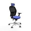 Jorquera sincro malla negra bali azul claro brazos 2D base aluminio cabecero 2D ruedas 65mm engomada