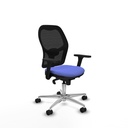 Jorquera sincro malla negra bali azul claro brazos 3D base aluminio  ruedas 65mm nailon