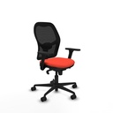 Jorquera sincro malla negra bali naranja oscuro brazos 3D base nailon  ruedas 65mm nailon
