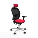 Jorquera sincro malla negra bali rojo brazos 3D base aluminio cabecero 2D ruedas 65mm nailon