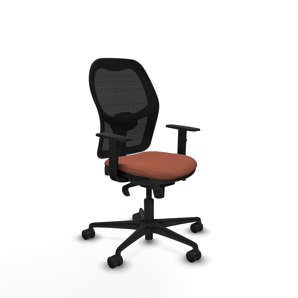 Jorquera sincro malla negra bali marrón brazos 1D base nailon  ruedas 65mm nailon