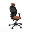 Jorquera sincro malla negra bali marrón brazos 1D base nailon cabecero 2D ruedas 65mm nailon