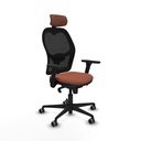 Jorquera sincro malla negra bali marrón brazos 3D base nailon cabecero 2D ruedas 65mm engomada