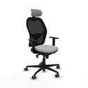 Jorquera sincro malla negra bali gris claro brazos 1D base nailon cabecero 2D ruedas 65mm engomada