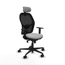 Jorquera sincro malla negra bali gris claro brazos 1D base nailon cabecero 2D ruedas 65mm nailon