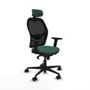 Jorquera sincro malla negra bali verde botella brazos 2D base nailon cabecero 2D ruedas 65mm nailon