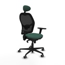 Jorquera sincro malla negra bali verde botella brazos 3D base nailon cabecero fijo ruedas 65mm engomada