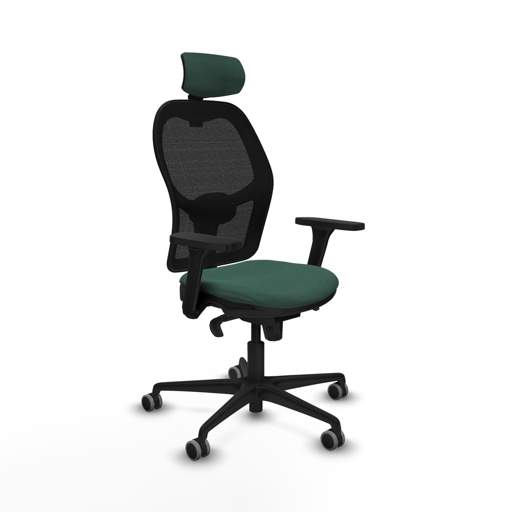 Jorquera sincro malla negra bali verde botella brazos 3D base nailon cabecero 2D ruedas 65mm engomada