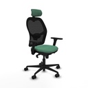Jorquera sincro malla negra bali verde esmeralda brazos 3D base nailon cabecero 2D ruedas 65mm nailon