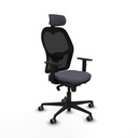 Jorquera sincro malla negra bali gris oscuro brazos 1D base nailon cabecero 2D ruedas 65mm engomada