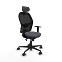 Jorquera sincro malla negra bali gris oscuro brazos 1D base nailon cabecero 2D ruedas 65mm nailon