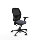 Jorquera sincro malla negra bali gris oscuro brazos 3D base nailon  ruedas 65mm engomada