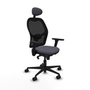 Jorquera sincro malla negra bali gris oscuro brazos 3D base nailon cabecero fijo ruedas 65mm nailon