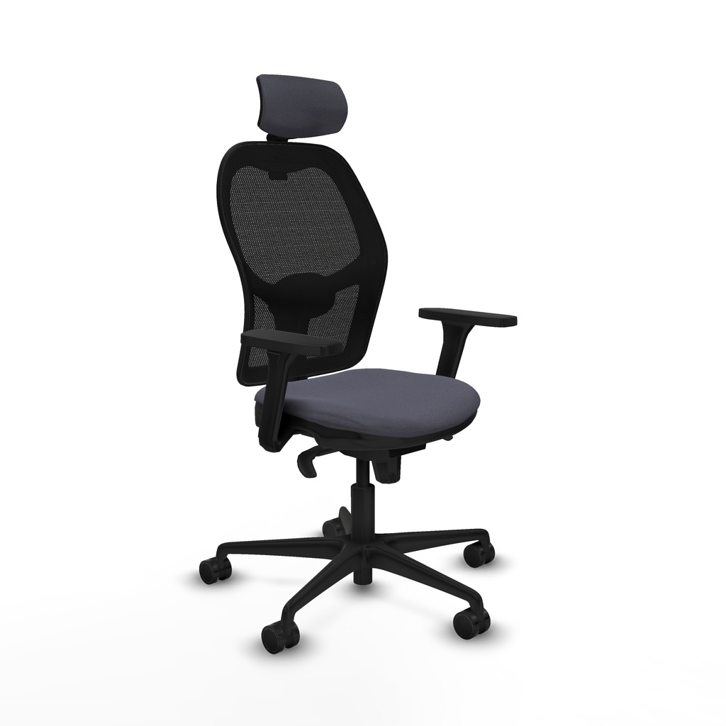 Jorquera sincro malla negra bali gris oscuro brazos 3D base nailon cabecero 2D ruedas 65mm nailon