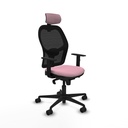 Jorquera sincro malla negra bali rosa brazos 1D base nailon cabecero 2D ruedas 65mm nailon