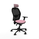 Jorquera sincro malla negra bali rosa brazos 3D base nailon cabecero 2D ruedas 65mm nailon
