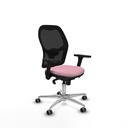 Jorquera sincro malla negra bali rosa brazos 3D base aluminio  ruedas 65mm engomada