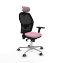 Jorquera sincro malla negra bali rosa brazos 3D base aluminio cabecero 2D ruedas 65mm engomada