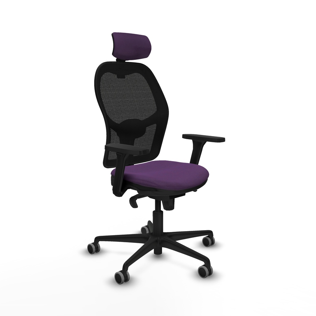 Jorquera sincro malla negra bali morado brazos 3D base nailon cabecero 2D ruedas 65mm engomada