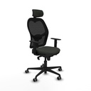 Jorquera sincro malla negra bali negro brazos 1D base nailon cabecero 2D ruedas 65mm engomada