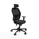 Jorquera sincro malla negra bali negro brazos 1D base nailon cabecero 2D ruedas 65mm nailon