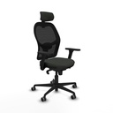Jorquera sincro malla negra bali negro brazos 3D base nailon cabecero 2D ruedas 65mm engomada