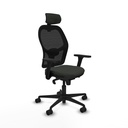 Jorquera sincro malla negra bali negro brazos 3D base nailon cabecero 2D ruedas 65mm nailon