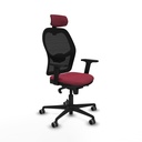 Jorquera sincro malla negra bali granate brazos 2D base nailon cabecero 2D ruedas 65mm engomada