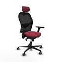 Jorquera sincro malla negra bali granate brazos 3D base nailon cabecero 2D ruedas 65mm engomada