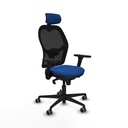 Jorquera sincro malla negra similpiel azul brazos 3D base nailon cabecero 2D ruedas 65mm engomada